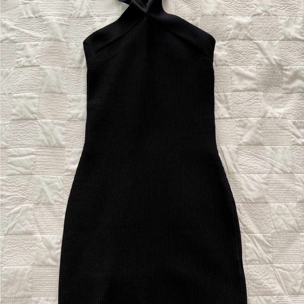 Aritzia Black Halter Dress